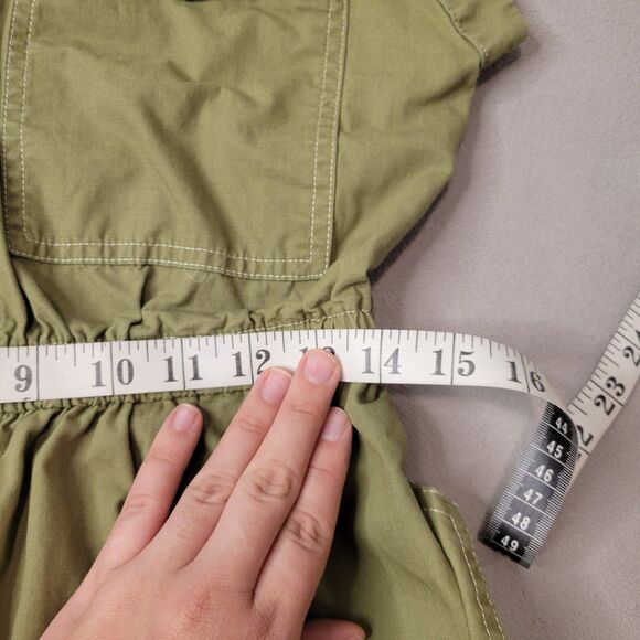 Free Assembly Button Midi Trench Dress Womens Utility Green No Belt Size Xs - Picture 6 of 10